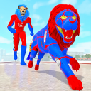 Police Lion Robot Superhero 3D