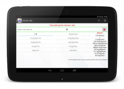 Infusion rate calculator screenshot 9