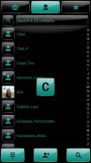 Dialer theme Gloss Black Green screenshot 2