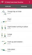 12 Daily Exercises Routine screenshot 1