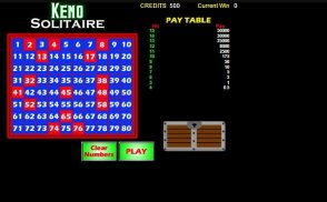 Keno Solitaire screenshot 2