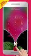 Pink Rose Zipper Lock Screen screenshot 1