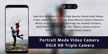 Portrait Mode Video Camera - DSLR HD Triple Camera screenshot 3