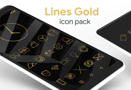 Lines Gold - Icon Pack screenshot 3