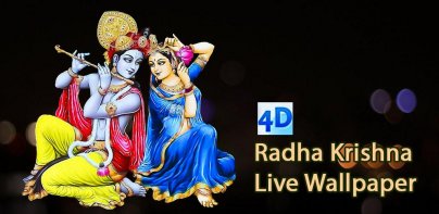 4D Radha Krishna Wallpaper