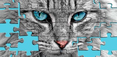 Große Puzzle mit Katzen