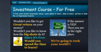 Investment Course for Tablets screenshot 0