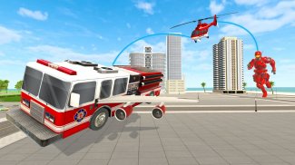 Fire Truck Robot Transform - Firefigther screenshot 3