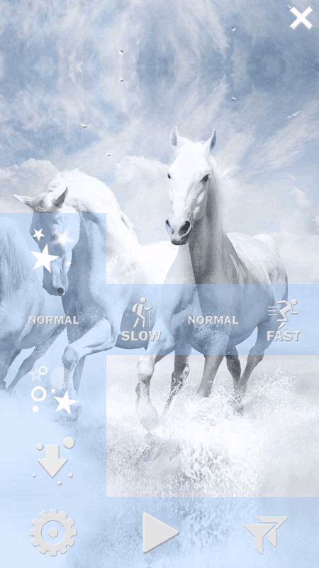 Horses by Dream World HD Live Wallpapers para Android baixar grátis. O  papel de parede animado Cavalos de Android.