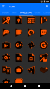 Flat Black and Orange Icon Pack v4.0 Free screenshot 7