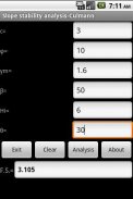 Slope stability analysis screenshot 2