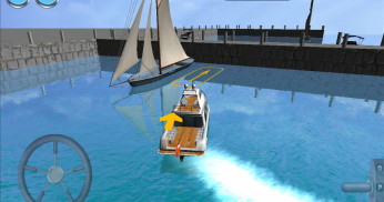 3D Лодка Парковка Гонки Sim screenshot 2
