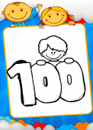 Coloring 100 Days Of School Games screenshot 0