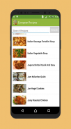 European Recipes Offline App screenshot 1