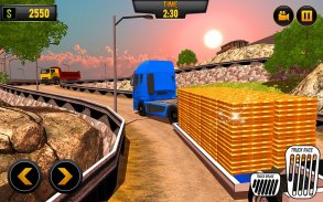 Supir Truk Transporter Emas: Game Mengemudi Truk screenshot 0