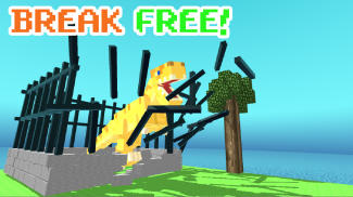 Blocky Dino Park T-Rex Rampage screenshot 3