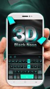 Theme Neon 3D Black screenshot 0