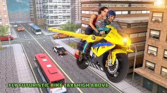 Real Flying Bike Taxi Simulator: Bike Driving Game screenshot 3