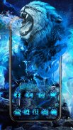 Flaming Wild Lion Themes Live Wallpapers screenshot 0