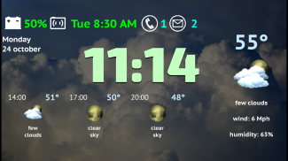 Weather Night Dock with clock screenshot 3