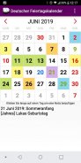 Deutsch Kalender 2020 mit Regionale Feiertage screenshot 5