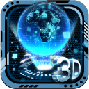 3D tecnologia terra Tema do Lançador Icon