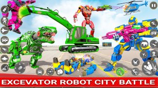 Excavator Robot War - Car Game screenshot 1