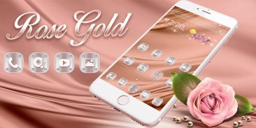 Stylish Rose Gold Silk Theme screenshot 3