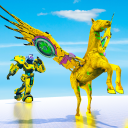 Flying Horse Robot Transform: Horse Shooting Games