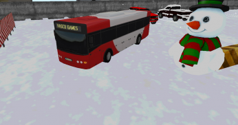 Bus winter parking - 3D game screenshot 0