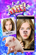 Pig Face Nose Snap Funny Photo Editor Funny Selfie screenshot 2