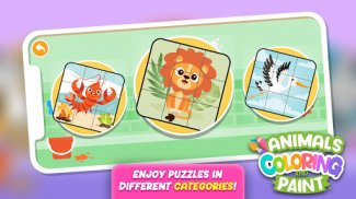 Animals Coloring Paint Puzzle screenshot 3