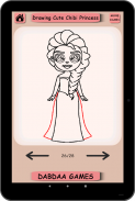Drawing Cute Chibi Princess, Step by Step Drawing screenshot 8