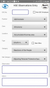 HSE Observations Entry screenshot 0