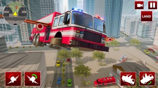 Flying Fire Truck Simulator screenshot 4