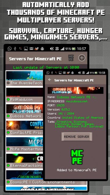 Servers for Minecraft PE  Download APK for Android - Aptoide