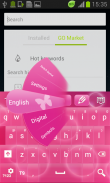 Pink Bubblegum GO Keyboard screenshot 2