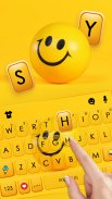 Rolling Happy Emoji Keyboard Background screenshot 1