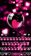 тема Pink Heart Glass screenshot 0