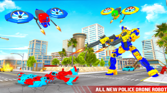 polícia Converte Robot Car Crime City Cop Games screenshot 2