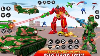 Army Bus Robot Car Game 3d screenshot 6