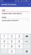 Density Conversion: ft lbs to kg m kg/cm³ g/cm³ screenshot 3