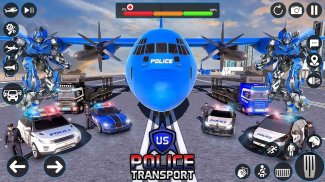 Police Robot Plane Transport screenshot 2