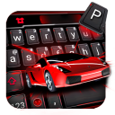Red Sports Car Racing कीबोर्ड थीम Icon