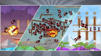 Ninja Bear 🐻 Slingshot Shooter Game screenshot 2