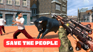 Angry Bull Fight Shooting Game screenshot 0