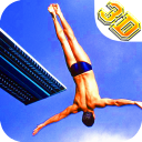 Extreme sports: Diving 3D Icon