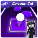 Run Away-Cartoon Cat Tiles Hop