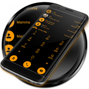 Dialer theme Flat BlackOrang screenshot 7