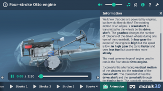Motore a ciclo Otto a quattro tempi, 3D educativo screenshot 9